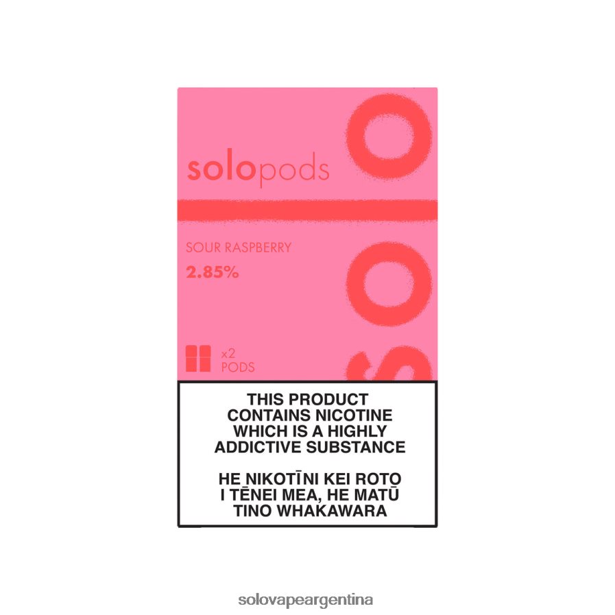 frambuesa agria Solo paquete de 2 cápsulas de repuesto 4HNV8V59 | Vape Solo Sabores