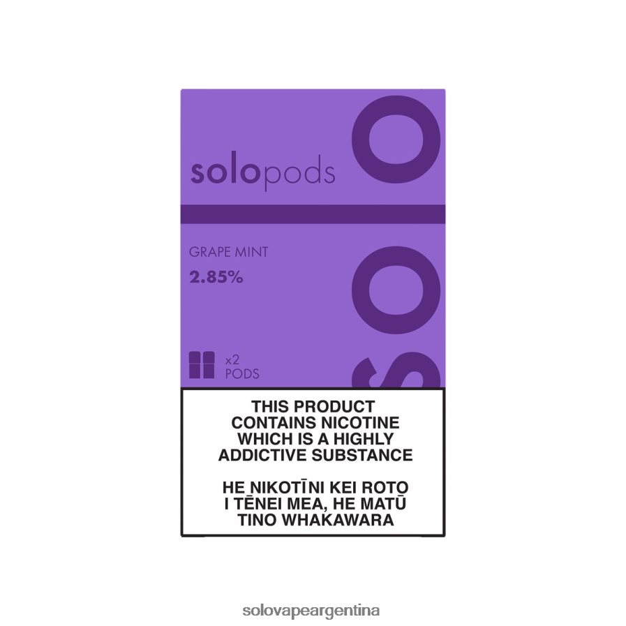 menta de uva Solo paquete de 2 cápsulas de repuesto 4HNV8V54 | Solo Vape Review