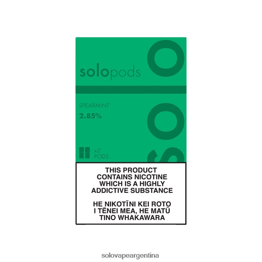 menta verde Solo paquete de 2 cápsulas de repuesto 4HNV8V62 | Solo Vape Price
