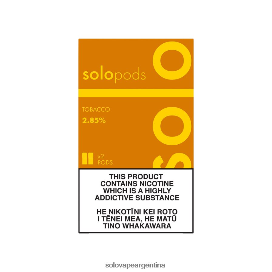 tabaco Solo paquete de 2 cápsulas de repuesto 4HNV8V50 | Vape Solo Sabores