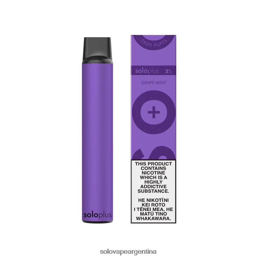 menta de uva Solo Plus vaporizador desechable 4HNV8V27 | Solo Vape Review