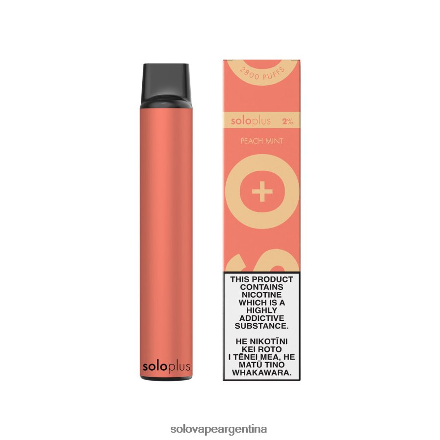 menta durazno Solo Plus vaporizador desechable 4HNV8V23 | Vape Solo Sabores